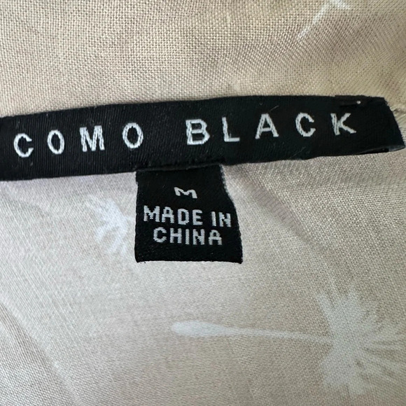 Comp Black Dandelion Blouse Size Medium Cream and White - Picture 3 of 4